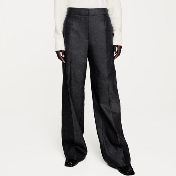Zara Pants - NWT Zara Size M Gray Wide Leg Trousers